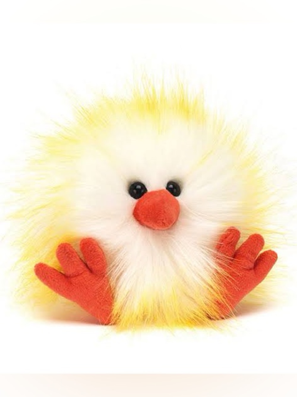 Jellycat RETIRED- Yellow & White Crazy Chick Plush - NWT